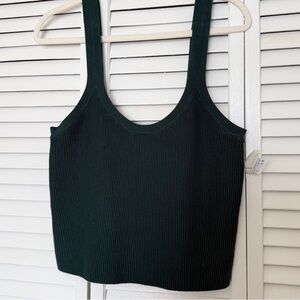 Abercrombie & Fitch Green Ribbed Sweater Tank